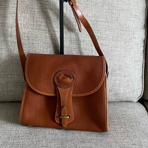 Dooney & Bourke All Weather 2 Duck, Vintage. Pebble Leather. Dark Tan. Like New!